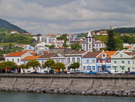 Skyline von Horta, Insel Faial, Azoren, Portugal, Atlantik, Europa - RHPLF02649