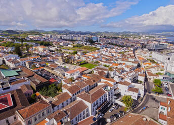 Ponta Delgada, Blick von oben, Insel Sao Miguel, Azoren, Portugal, Atlantik, Europa - RHPLF02678