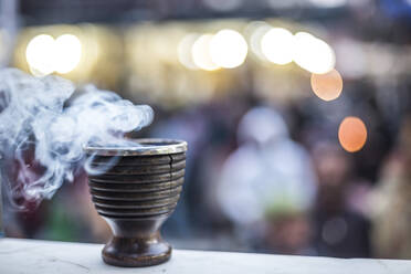 Incense burning at a Hindu temple in New Delhi, India, Asia - RHPLF02873