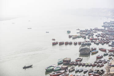 Boats on the River Ganges, Varanasi, Uttar Pradesh, India, Asia - RHPLF02967