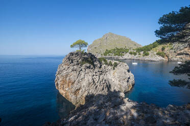 Kristallklares Wasser in Sa Calobra, Tramuntana-Gebirge, UNESCO-Weltkulturerbe, Mallorca, Balearen, Spanien, Mittelmeer, Europa - RHPLF03049