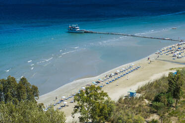 Blick über den Strand von Apraos, nördliches Korfu, Ionische Inseln, Griechische Inseln, Griechenland, Europa - RHPLF03063