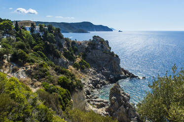 Beautiful coastline, Paleokastritsa, Corfu, Ionian islands, Greek Islands, Greece, Europe - RHPLF03070