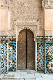 Ben Youssef Madrasa, Islamische Hochschule aus dem 16. Jahrhundert, UNESCO-Weltkulturerbe, Marrakesch, Marokko, Nordafrika, Afrika - RHPLF03078