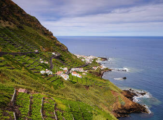 Weinberge von Maia, Blick von oben, Insel Santa Maria, Azoren, Portugal, Atlantik, Europa - RHPLF03101