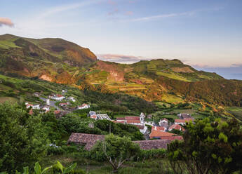 Lajedo, Blick von oben, Insel Flores, Azoren, Portugal, Atlantik, Europa - RHPLF03152