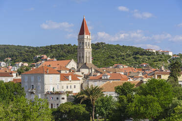 Altstadt von Trogir, UNESCO-Weltkulturerbe, Blick auf die Kathedrale des Heiligen Lorenz, Trogir, Kroatien, Europa - RHPLF03205