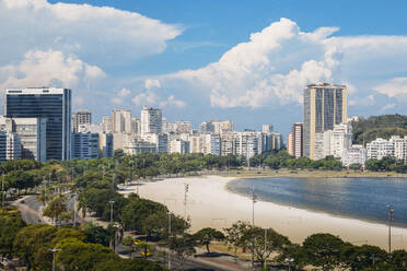 Luftaufnahme von Botafogo Beach, Rio de Janeiro, Brasilien, Südamerika - RHPLF03308