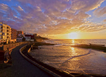 Bajamar at sunset, Tenerife Island, Canary Islands, Spain, Atlantic, Europe - RHPLF03313