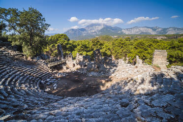 Ruins of Phaselis near Kemer, Antalya Province, Lycia, Anatolia Peninsula, Mediterranean Coast, Turkey, Asia Minor, Eurasia - RHPLF03473