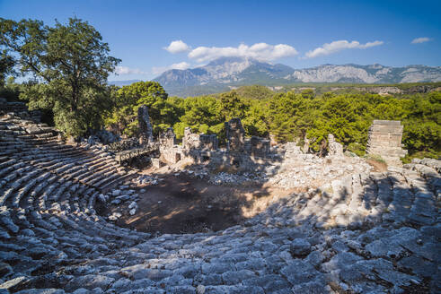 Ruinen von Phaselis bei Kemer, Provinz Antalya, Lykien, Halbinsel Anatolien, Mittelmeerküste, Türkei, Kleinasien, Eurasien - RHPLF03473