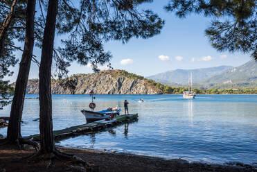 Bucht von Phaselis bei Kemer, Provinz Antalya, Mittelmeerküste, Türkei, Kleinasien, Eurasien - RHPLF03476