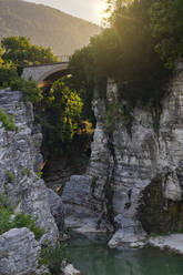 Marmitte dei Giganti canyon on the Metauro River, Fossombrone, Marche, Italy, Europe - RHPLF03553