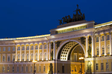 Triumphbogen, Generalstabsgebäude, UNESCO-Weltkulturerbe, St. Petersburg, Russland, Europa - RHPLF03642