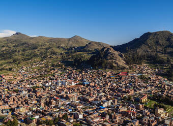 Copacabana, Blick von oben, Departement La Paz, Bolivien, Südamerika - RHPLF03768