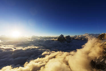 Blick auf Toboche, 6495m, von der Ama Dablam, Sagarmatha National Park, UNESCO Weltkulturerbe, Khumbu Tal, Nepal, Himalaya, Asien - RHPLF03825