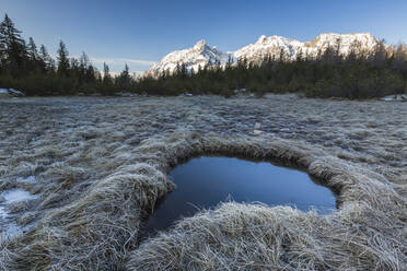 Der Entova-See in der Morgendämmerung, Malenco-Tal, Provinz Sondrio, Valtellina, Lombardei, Italien, Europa - RHPLF03867