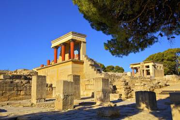 Der minoische Palast von Knossos, Knossos, Heraklion, Kreta, Griechische Inseln, Griechenland, Europa - RHPLF04117