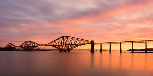 Forth Rail Bridge at sunrise, UNESCO World Heritage Site, Scotland, United Kingdom, Europe - RHPLF04134