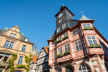 Historische Gebäude auf dem Marktplatz, Heppenheim, Hessen, Deutschland, Europa - RHPLF04142