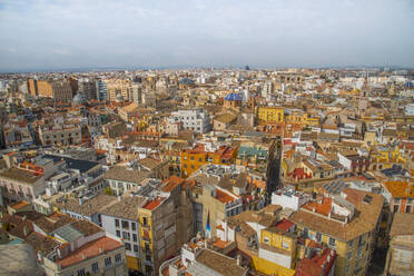 Der Blick über Valencia von der Kathedrale von Valencia, Valencia, Spanien, Europa - RHPLF04155