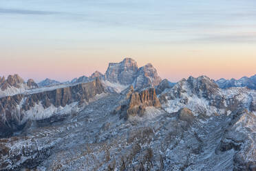 Pelmo at sunset, Dolomites, Veneto, Italy, Europe - RHPLF04335