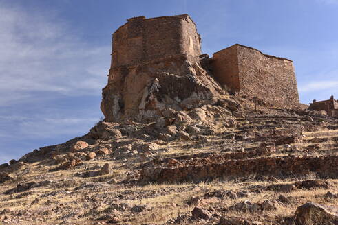 Getreidespeicher der Berber, Agadir Tashelhit, in Form einer Festung, Anti-Atlas-Gebirge, Marokko, Nordafrika, Afrika - RHPLF04477