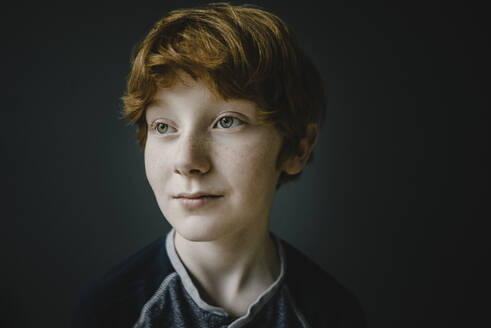 Portrait of redheaded boy with freckles - KNSF06246