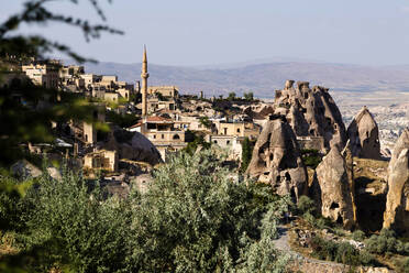 Uchisar castle and buildings in Cappadocia, Turkey - KNTF03129