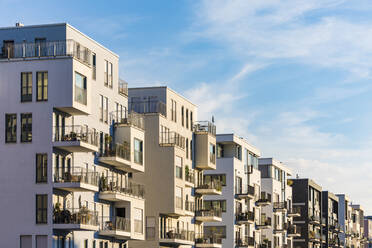 Exterior of residential buildings against sky in Frankfurt, Germany - WDF05421