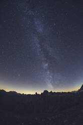 Idyllic shot of milky way over Alps, Italy - WPEF01832