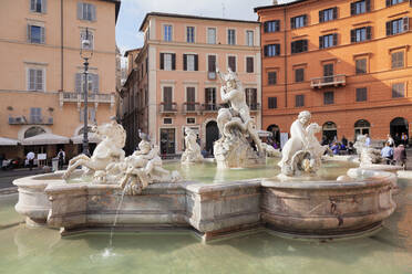 Neptunbrunnen (Fontana del Nettuno), Piazza Navona, Rom, Latium, Italien, Europa - RHPLF04807