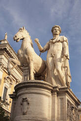Dioskuri Statue, Piazza del Campidoglio Square, Capitoline Hill, Rome, Lazio, Italy, Europe - RHPLF04817