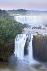 View of the Iguassu (Iguazu) (Iguacu) Falls, UNESCO World Heritage Site, a waterfall on the border of Brazil and Argentina, South America - RHPLF04832