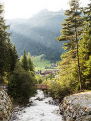 Mountain river in the Alps of the Stubai Valley (Stubaital), Tyrol, Austria, Europe - RHPLF04891