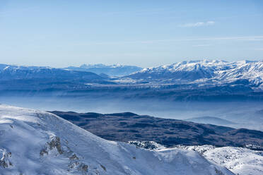 Berg Maiella im Winter, Gran Sasso e Monti della Laga, Abruzzen, Apennin, Italien, Europa - RHPLF04897