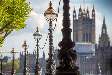 Houses of Parliament von South Bank, London, England, Vereinigtes Königreich, Europa - RHPLF04904