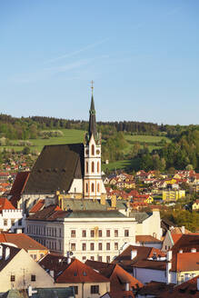 St.-Veits-Kirche, Cesky Krumlov, UNESCO-Weltkulturerbe, Südböhmen, Tschechische Republik, Europa - RHPLF04960