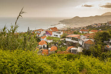 Blick über den Hafen und die Altstadt von Funchal von einer erhöhten Position aus, Funchal, Madeira, Portugal, Atlantik, Europa - RHPLF04974