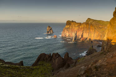 Rocky coast at the Ponta da Sao Lourenco, eastern tip of the island Madeira, Portugal, Atlantic, Europe - RHPLF04975