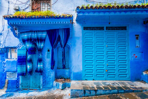 Blaue Stadt Chefchaouen, Marokko, Nordafrika, Afrika - RHPLF05041