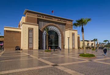 Ansicht des Zug- und Busbahnhofs (Gare Train Oncfon) Avenue Mohammed VI, Marrakesch, Marokko, Nordafrika, Afrika - RHPLF05253