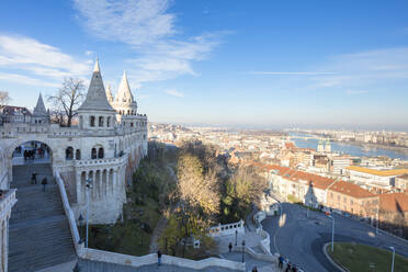 Blick auf die Stadt von der Fischerbastei, Budapest, Ungarn, Europa - RHPLF05351