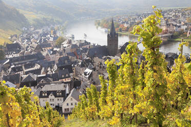 Bernkastel-Kues im Herbst, Moseltal, Rheinland Pfalz, Deutschland, Europa - RHPLF05478