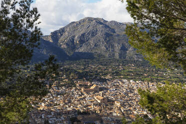 Luftaufnahme der Altstadt, Pollenca, Mallorca, Balearische Inseln, Spanien, Mittelmeer, Europa - RHPLF05644