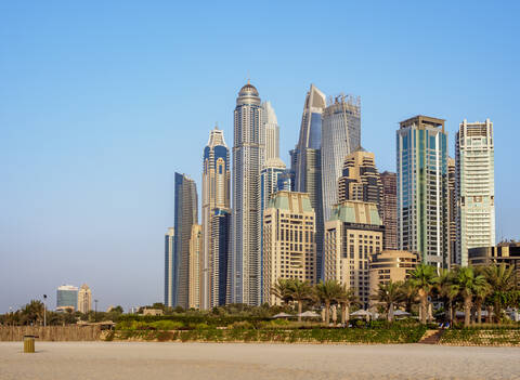 Dubai Marina JBR Beach, Dubai, Vereinigte Arabische Emirate, Naher Osten, lizenzfreies Stockfoto