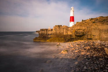 Portland Bill lighthouse on the Isle of Portland on the Jurassic Coast, UNESCO World Heritage Site, Dorset, England, United Kingdom, Europe - RHPLF06027