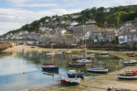 Mousehole harbour, Cornwall, England, United Kingdom, Europe stock photo