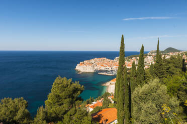 Luftaufnahme der Altstadt von Dubrovnik, UNESCO-Weltkulturerbe, Dubrovnik, Kroatien, Europa - RHPLF06095