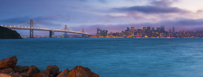 City skyline from Treasure Island, San Francisco, California, United States of America, North America - RHPLF06160